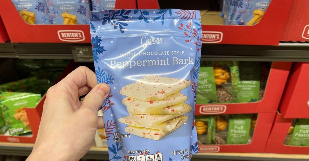 Choceur white chocolate peppermint bark