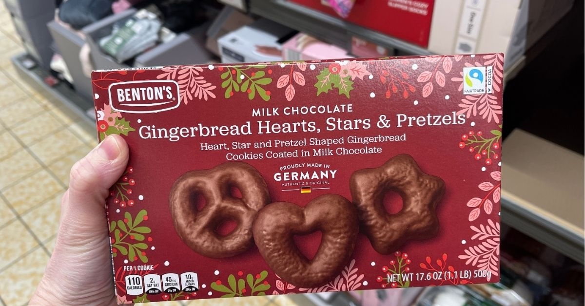Chocolate gingerbread hearts stars pretzels