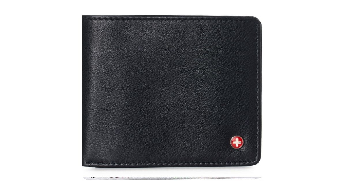 leather rfid bifold wallet
