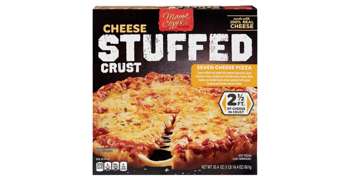 aldi mama cozzi’s stuffed crust cheese pizza