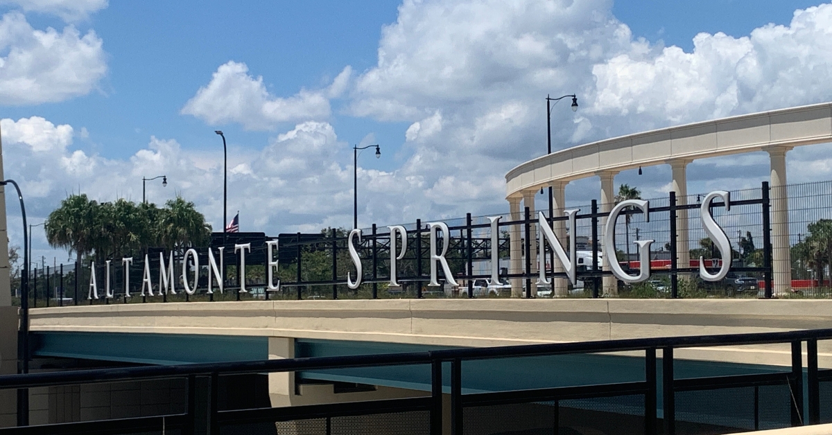 Altamonte Springs Florida road sign