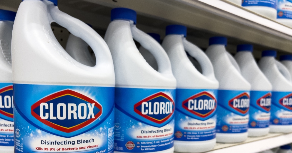 Clorox for sale at supermarket aisle