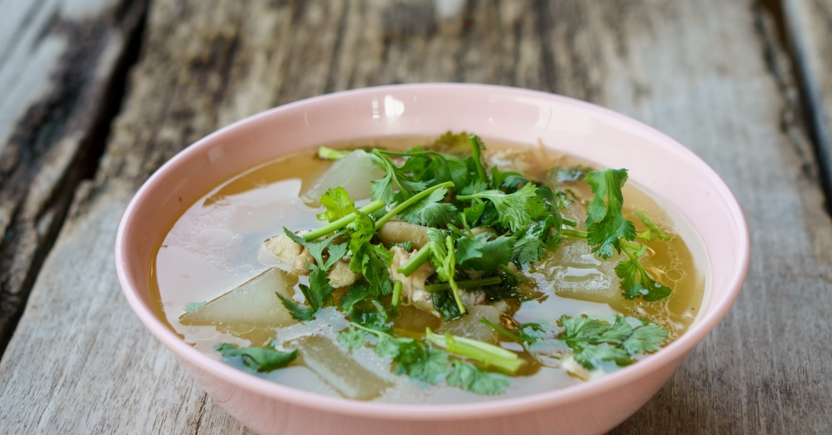 lemon chicken hatch soup bowl