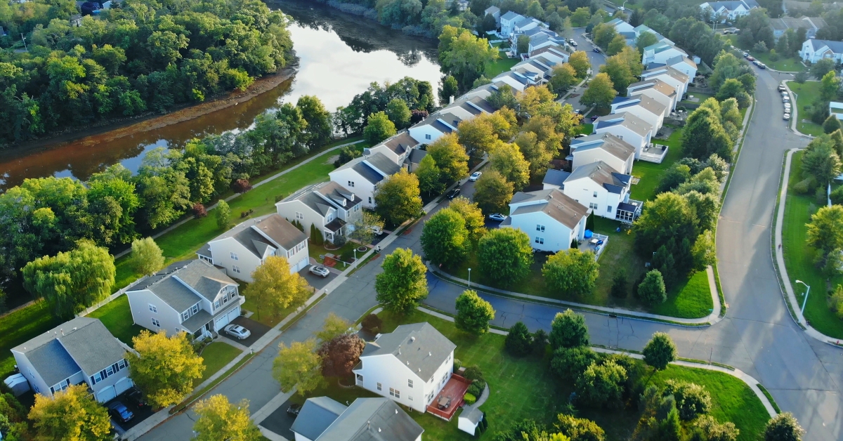 Top view of the houses
