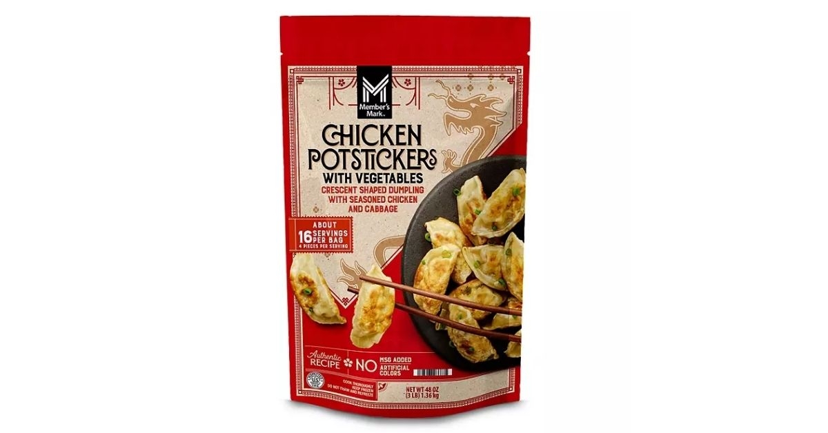 Chicken potstickers with vegetables