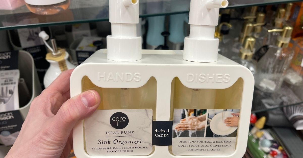 Caddy and soap dispenser