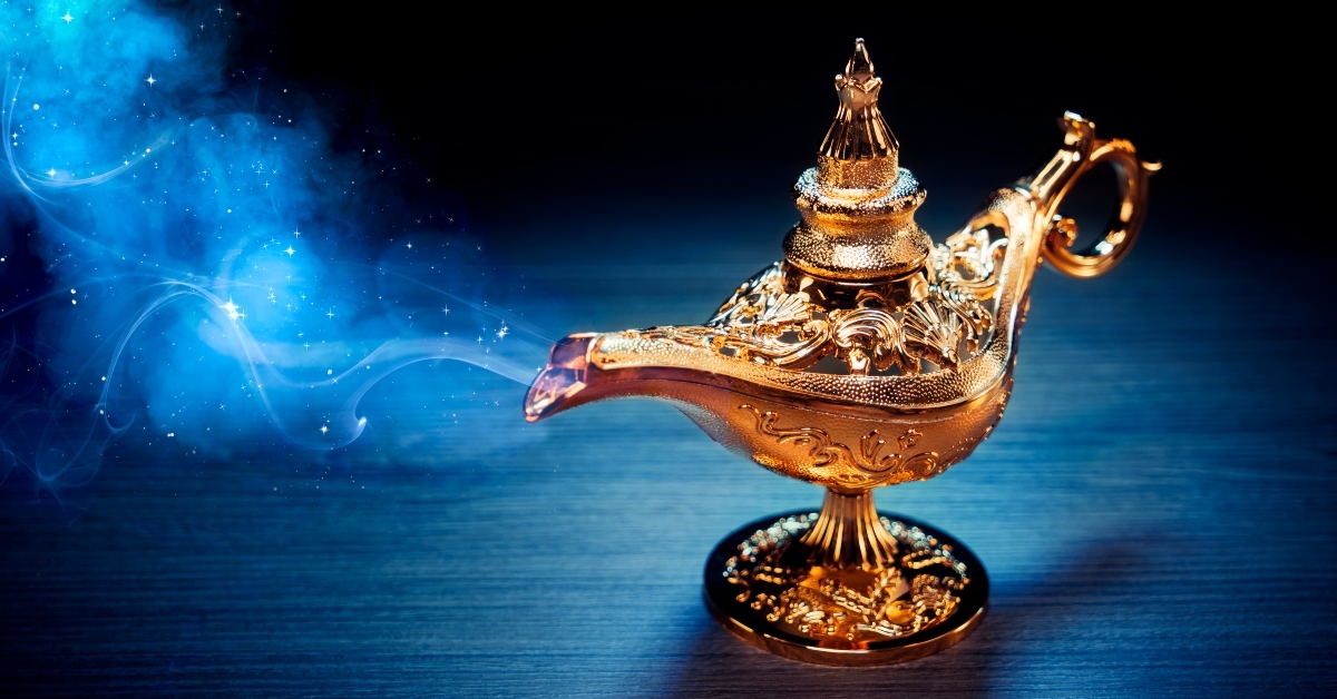magic aladdin genie lamp