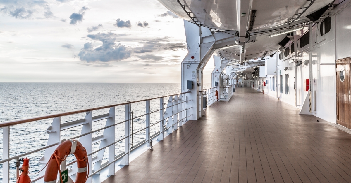outdoor deck at cruise ship