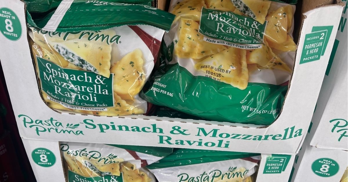 pasta prima spinach  and mozzarella ravioli