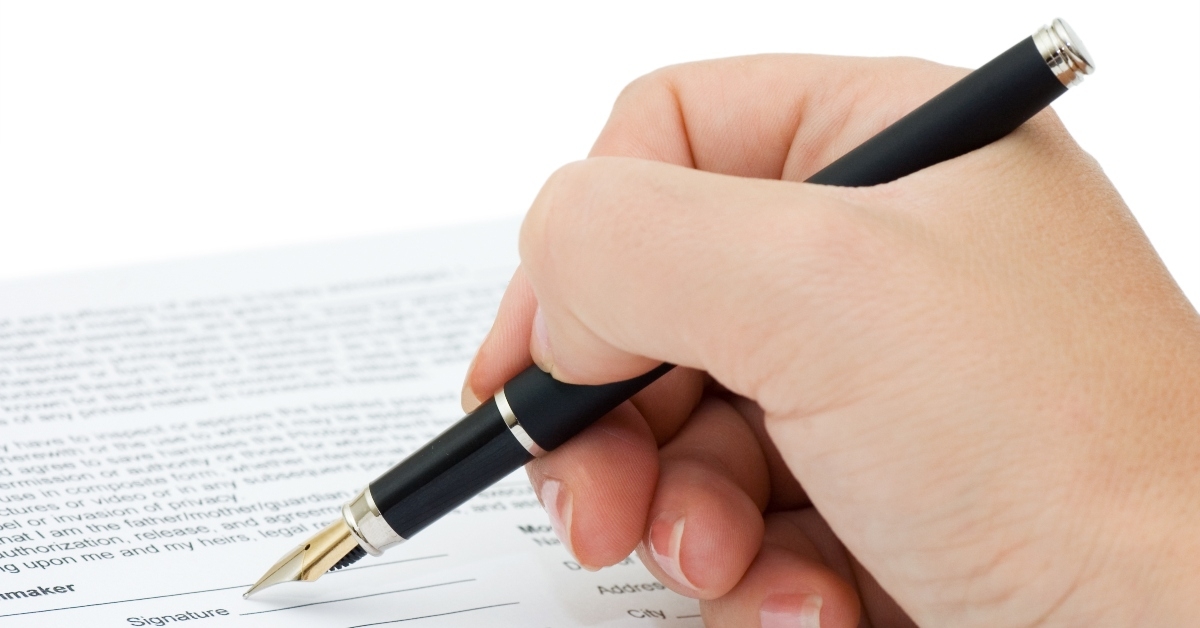 fountain pen and a document
