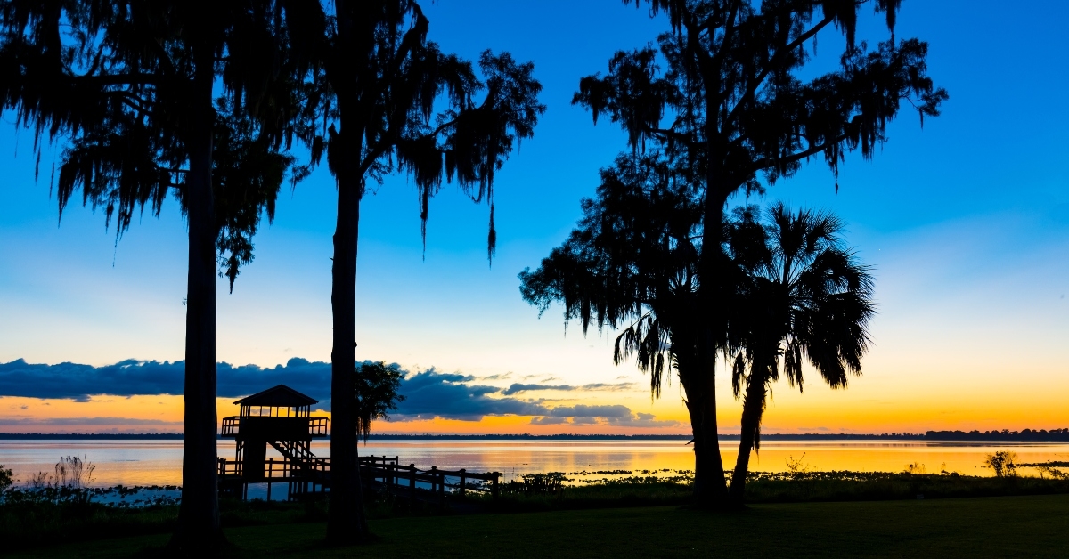 before sunrise over lake pierce