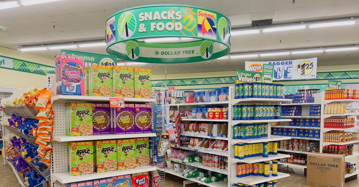 shelves of snacks