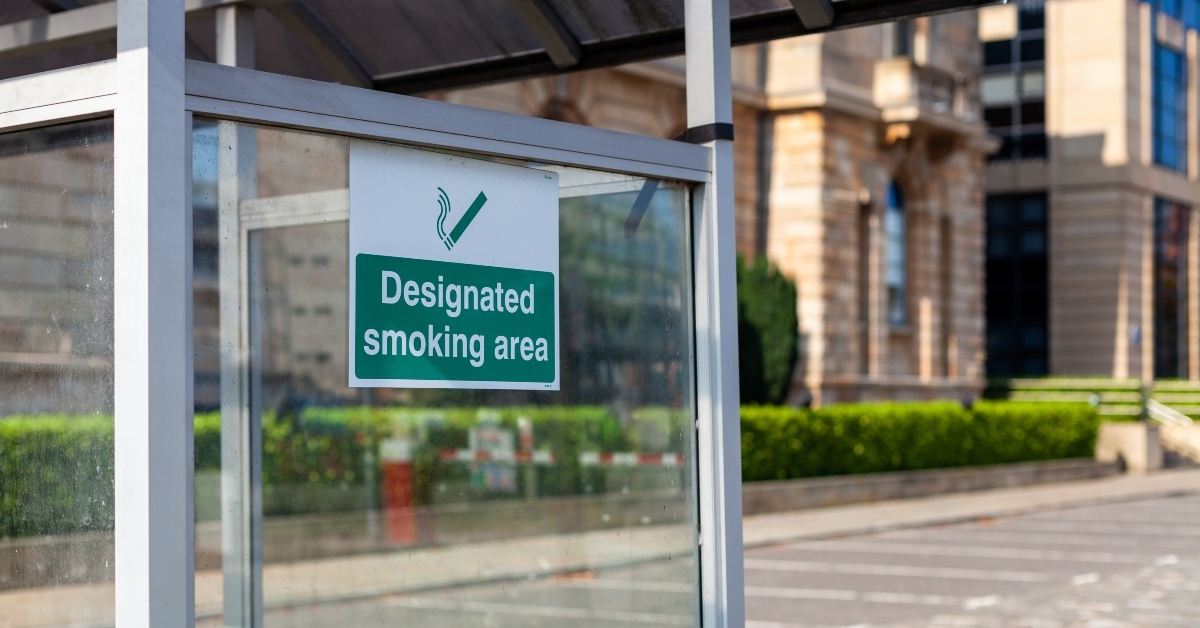 designated smoking area shelter