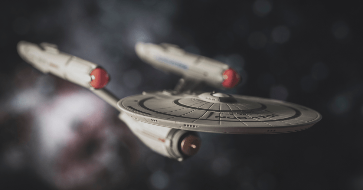 Star Trek Federation starship USS Enterprise in space