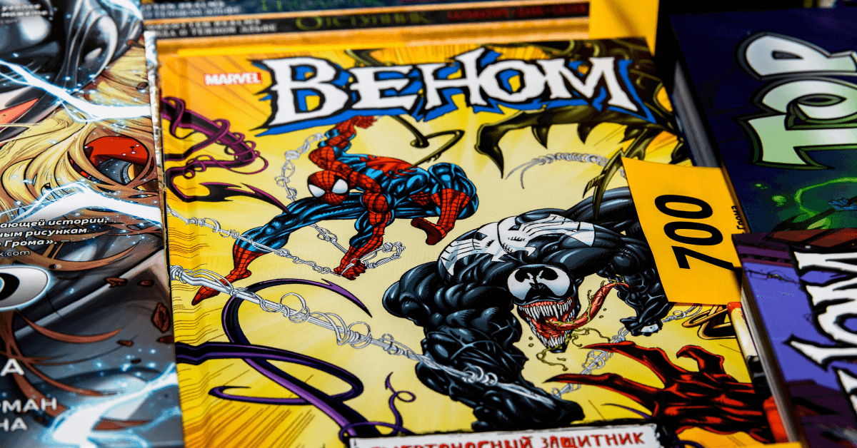 comic book Venom and Spider-Man