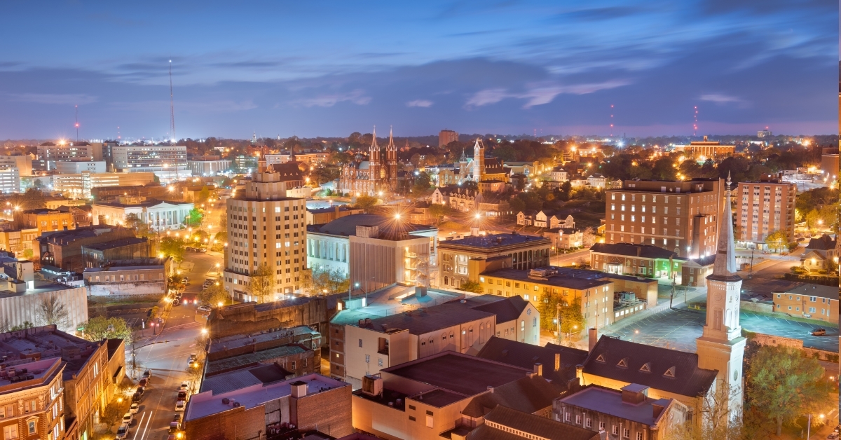 macon georgia usa downtown skyline
