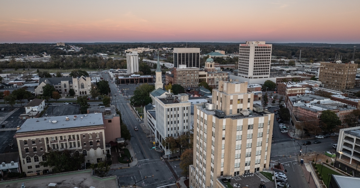 Macon Skyline at sunset