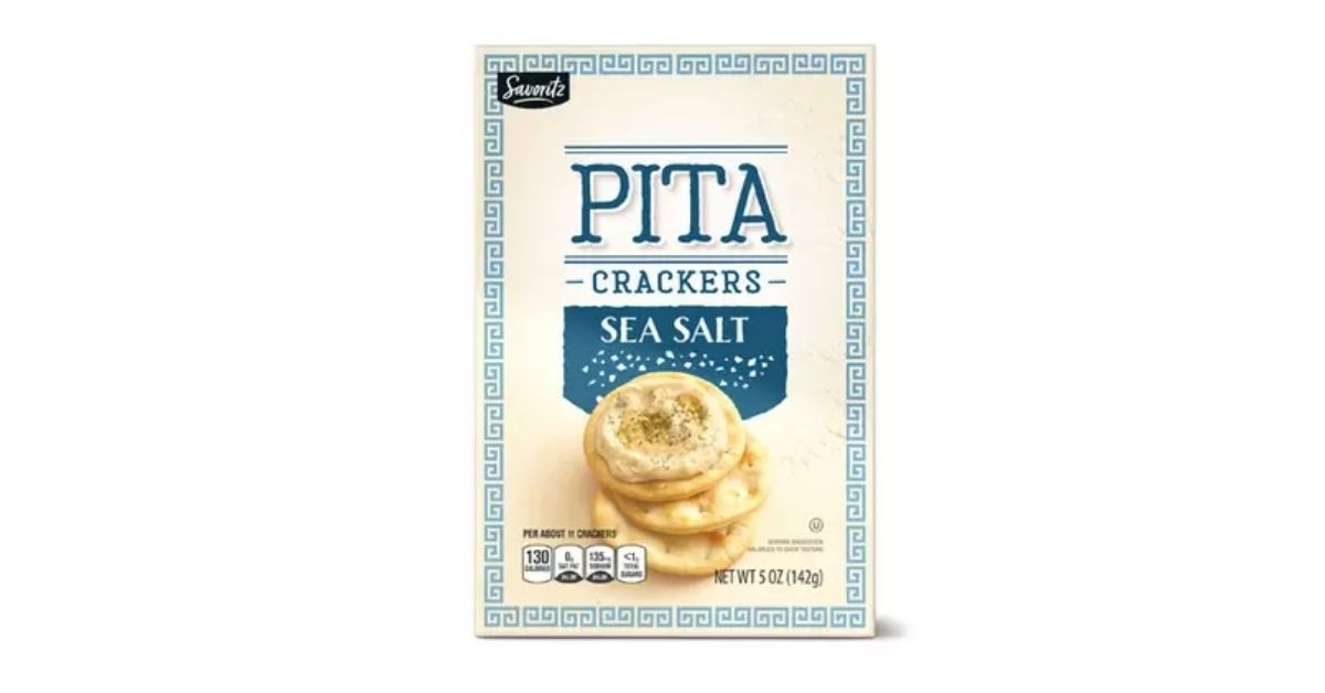 Garlic chive pita crackers