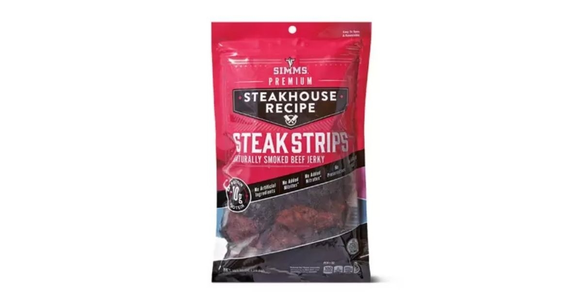 Steak strips in a pack