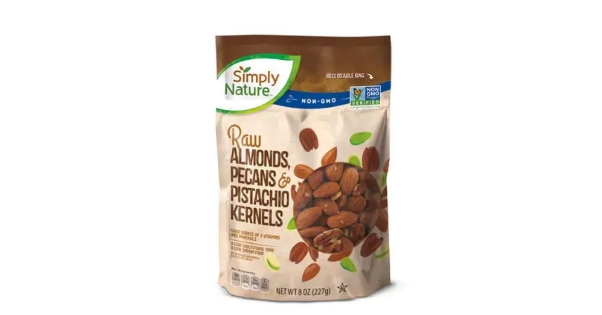Raw peanuts in a pack