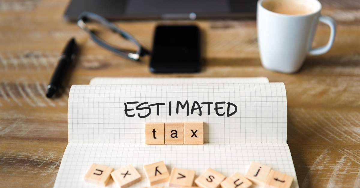 Estimated Tax text