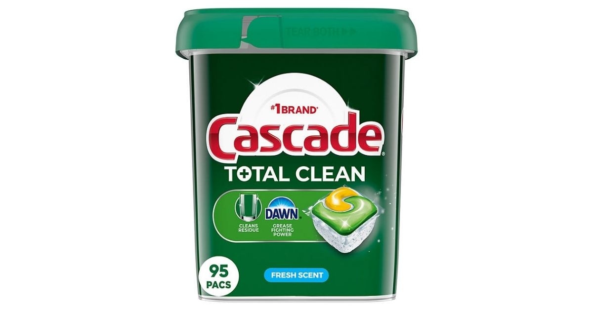 Tub of dishwasher pods