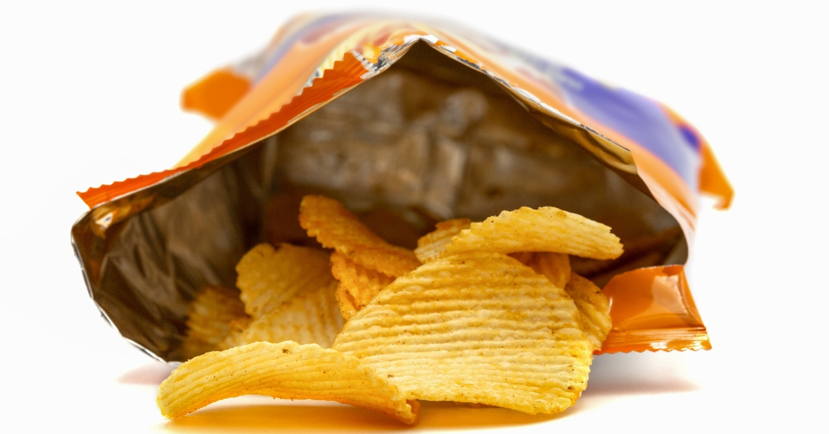Potato chips in bag