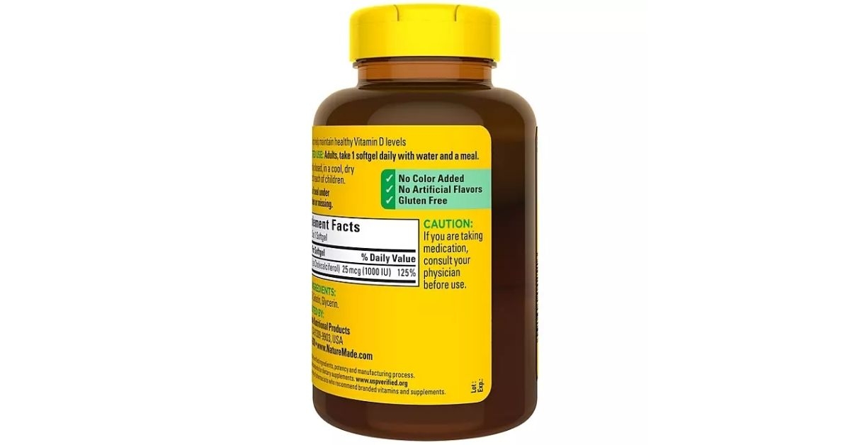 Vitamin D iU softgels