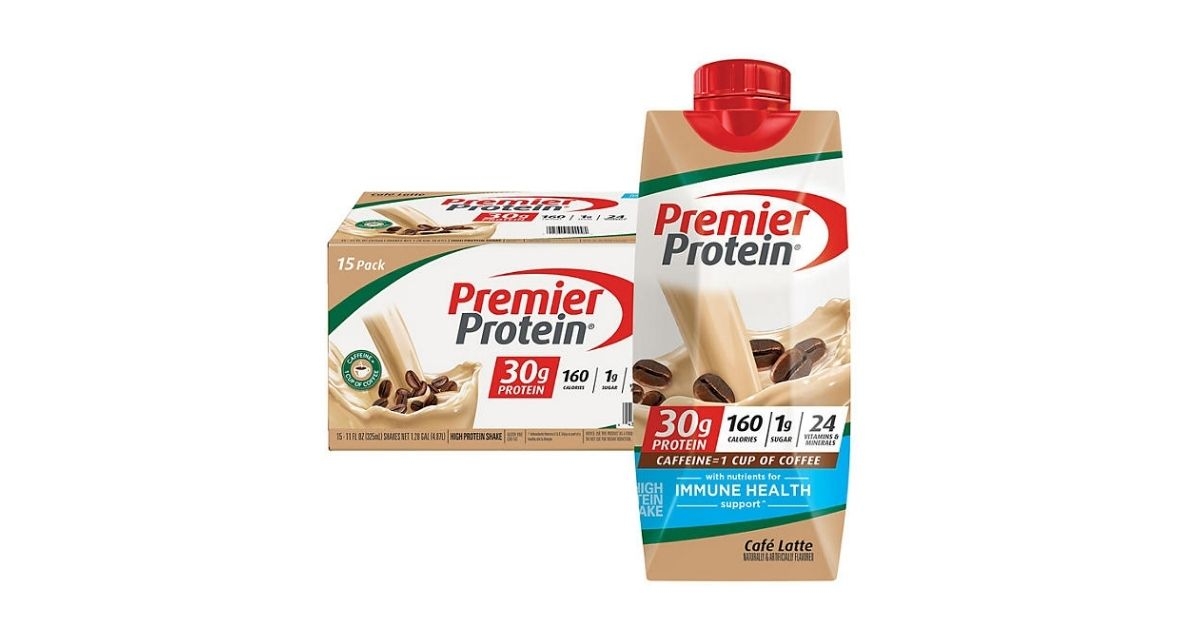 Protein shake cafe latte