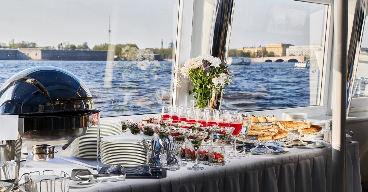 an elegant buffet spread