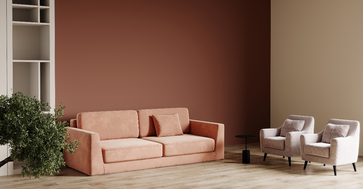 Peach fuzz interior room
