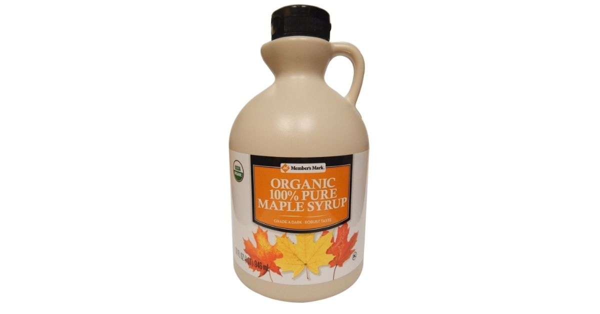 a jar of maple syrup