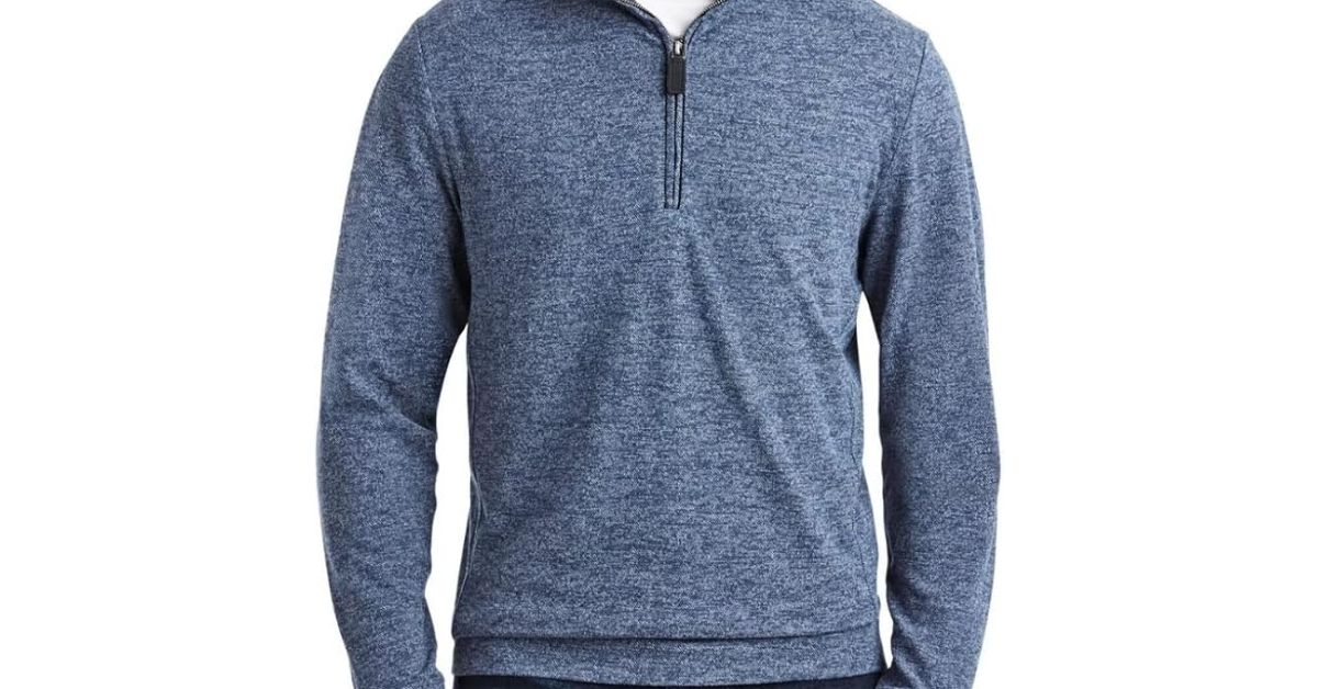 Men's casual quarter zip pullover
