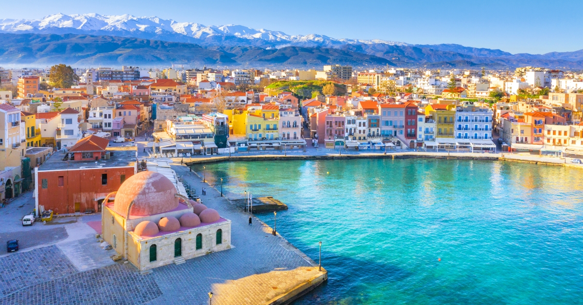 chania with the amazing lighthouse