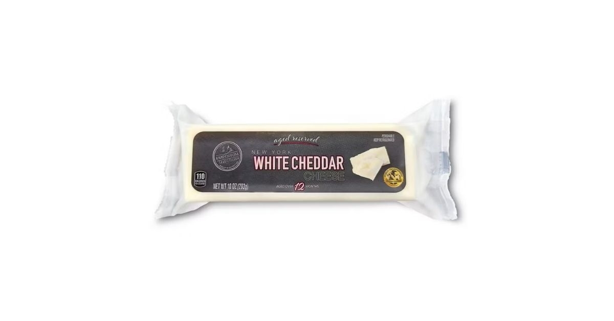 Pack of white cheddar cheese