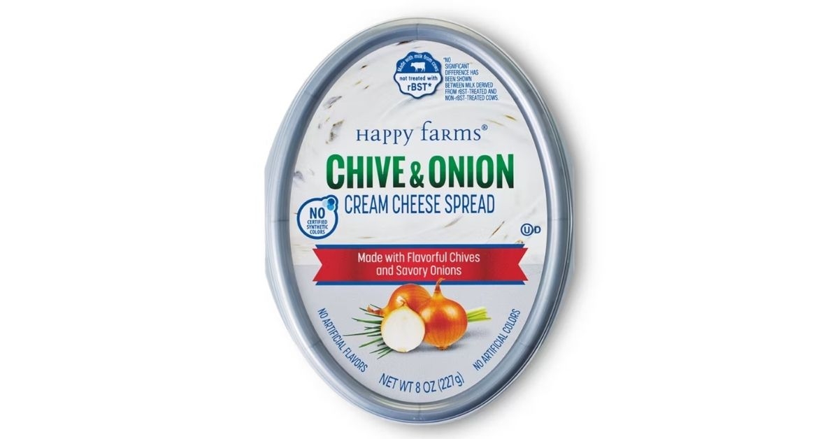 Spread cream cheese in a can