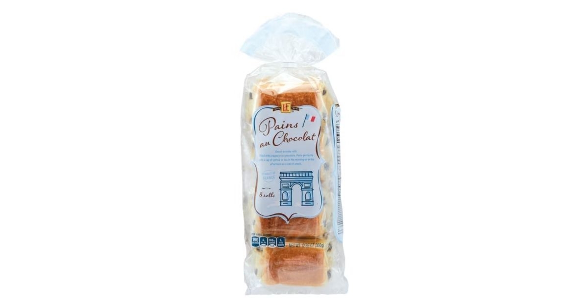 Pains au chocolat bread in a pack