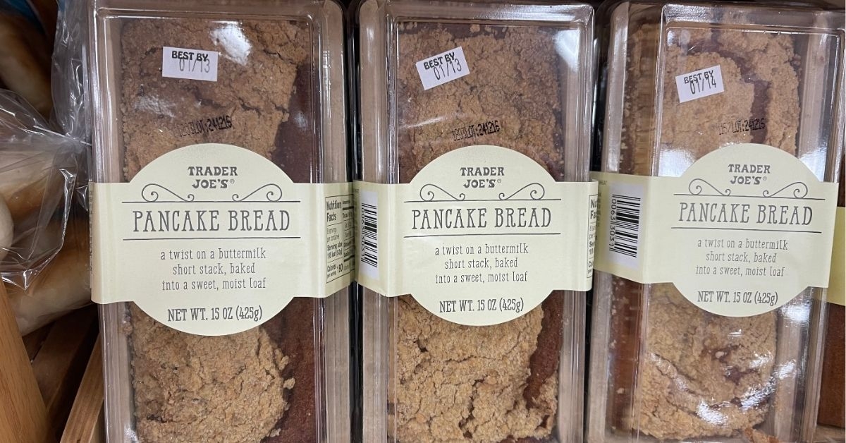 display of pancake breads