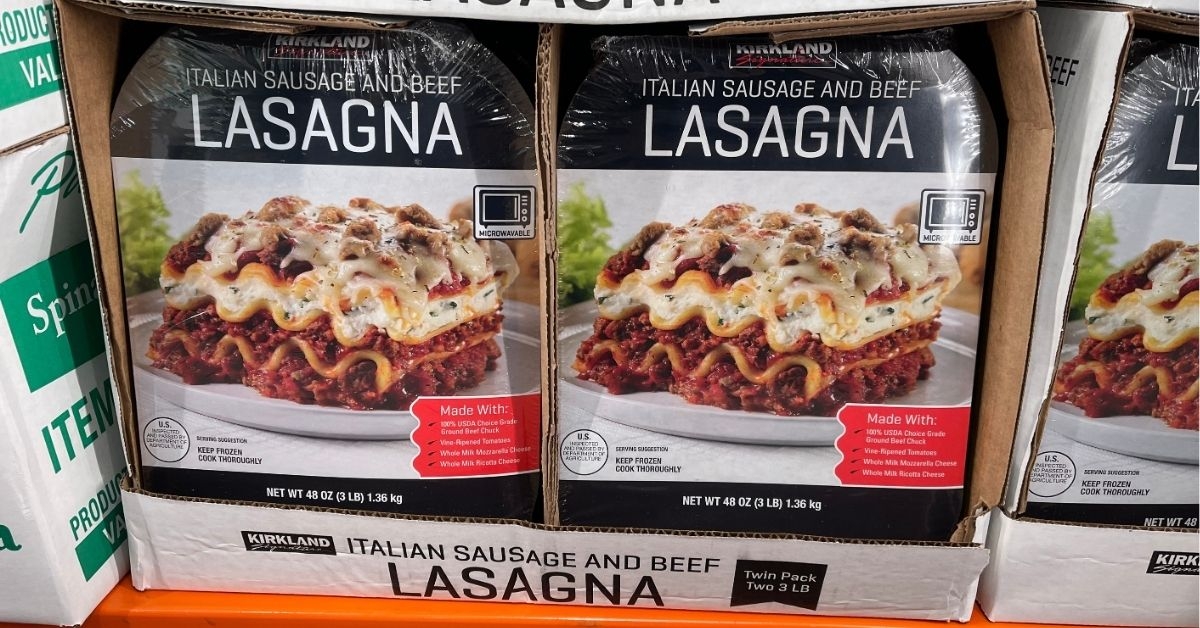 pack of sausage and beef lasagna