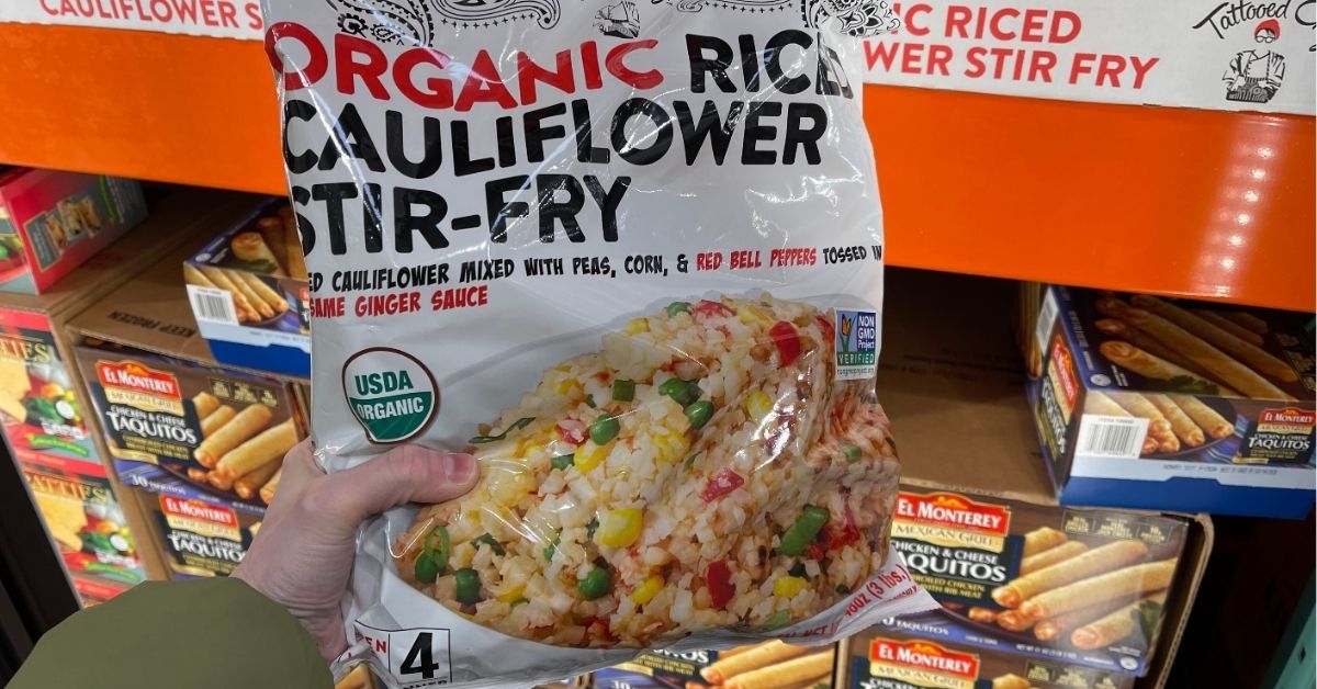 organic rice cauliflower in a pack