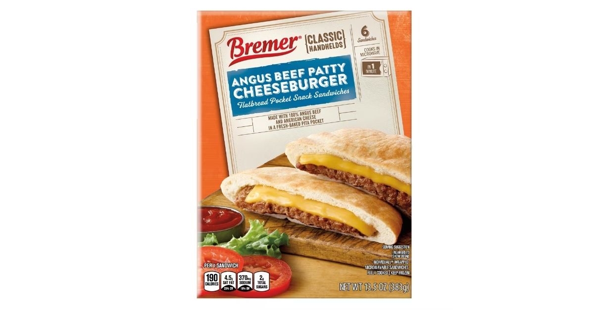 Aldi Bremer Angus Beef Patty Cheeseburger package