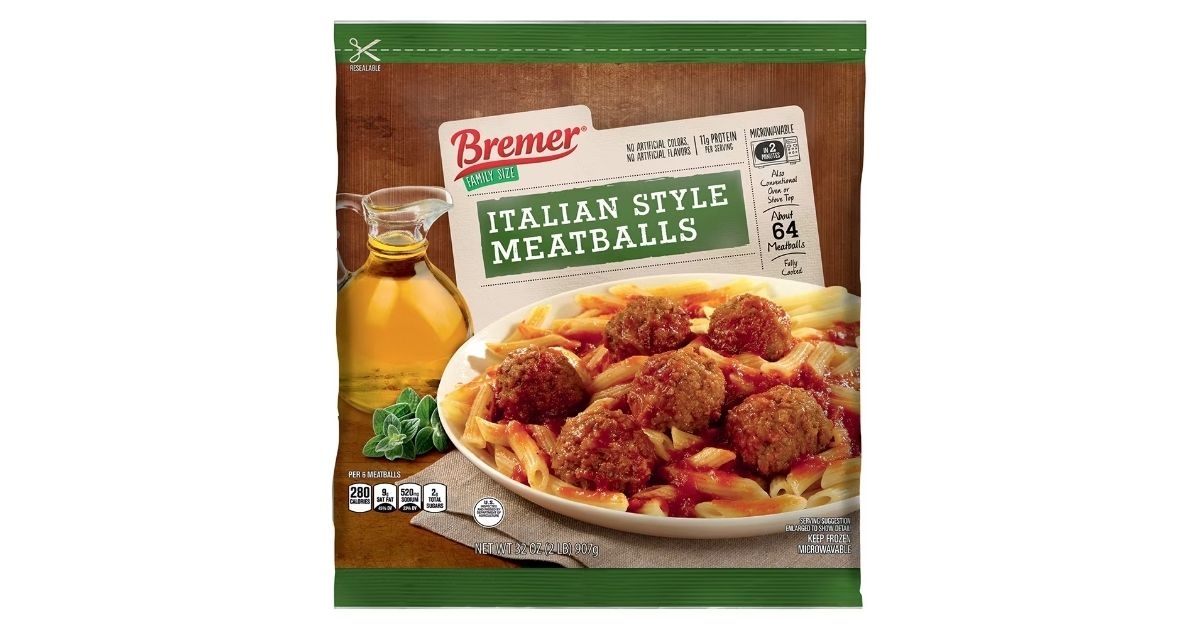 Aldi Bremer Italian Style Meatballs package