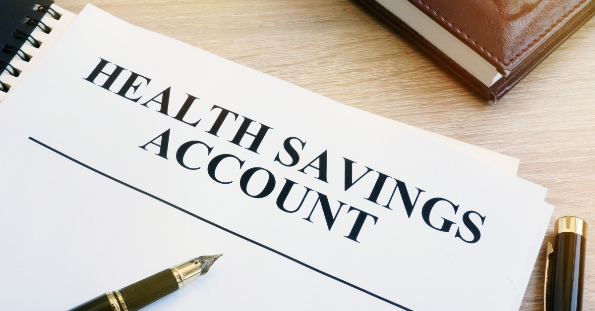 Papers about Health savings account (HSA) on a desk