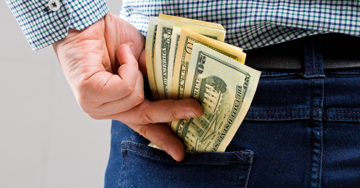 money in hands