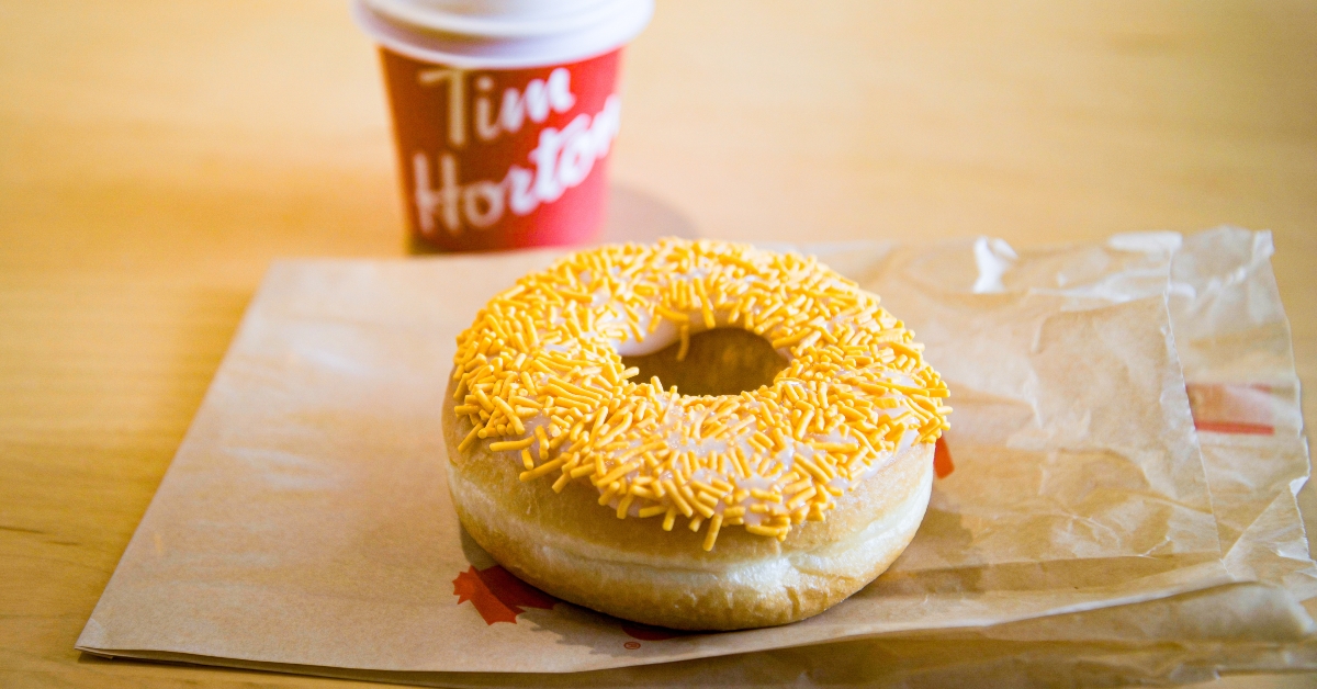 orange sprinkle donut