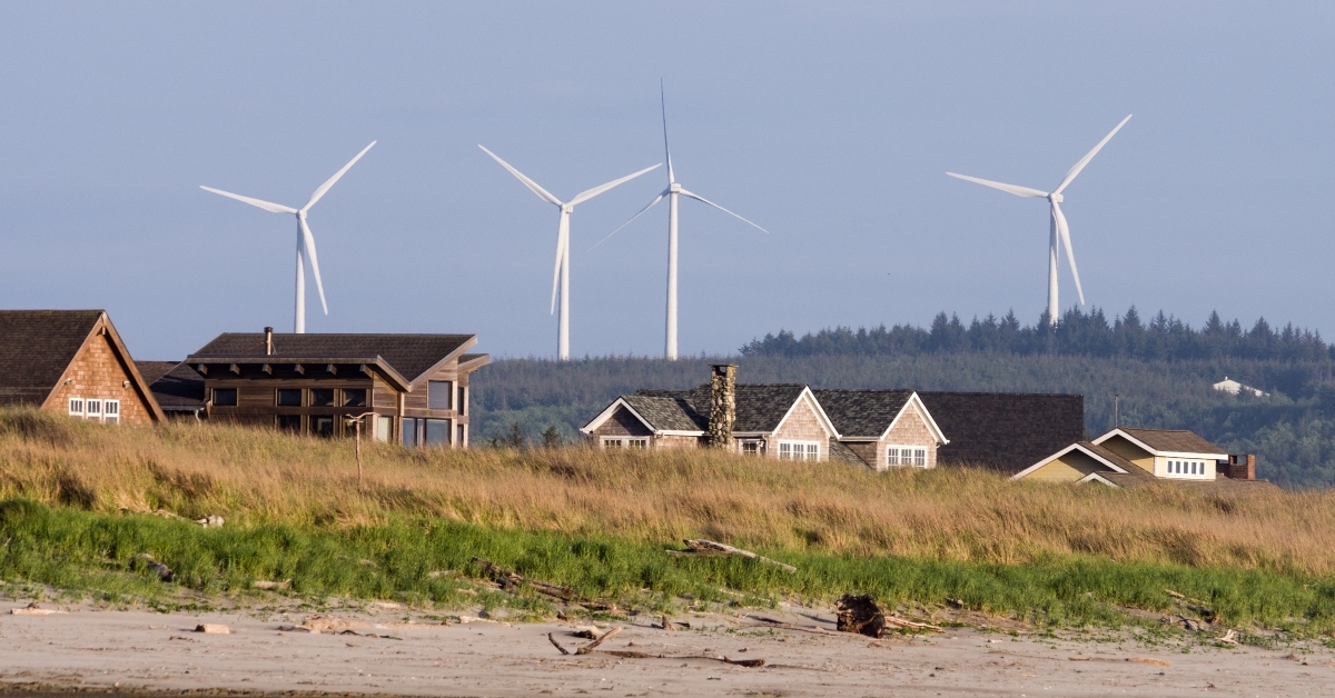 wind turbine along the coast near grayland 
