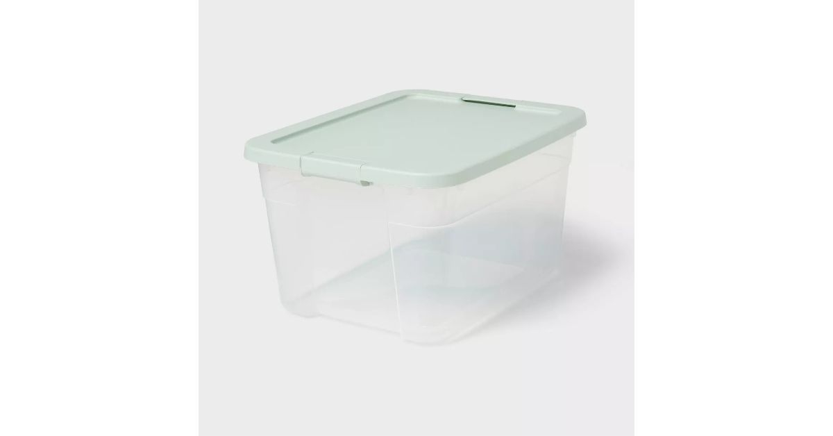 clear latching storage box 