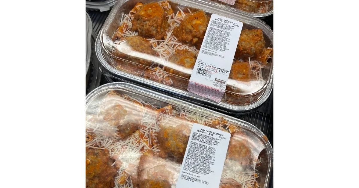 Costco pork meatballs and pasta
