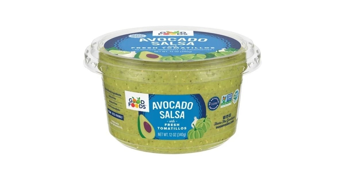 avocado salsa in a small jar