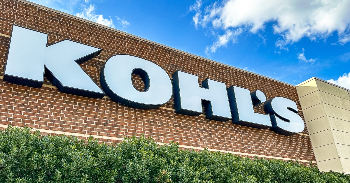 kohls department store exterior against blue sky